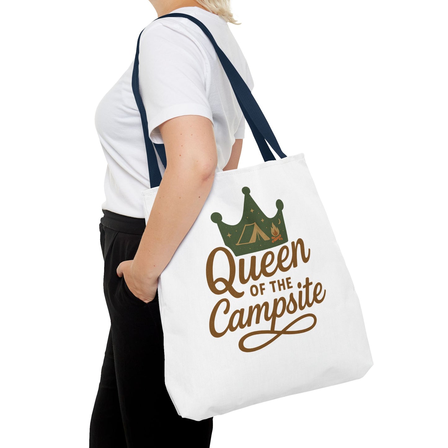 A Queen of the Campsite Tote Bag - Customer Selected Handle