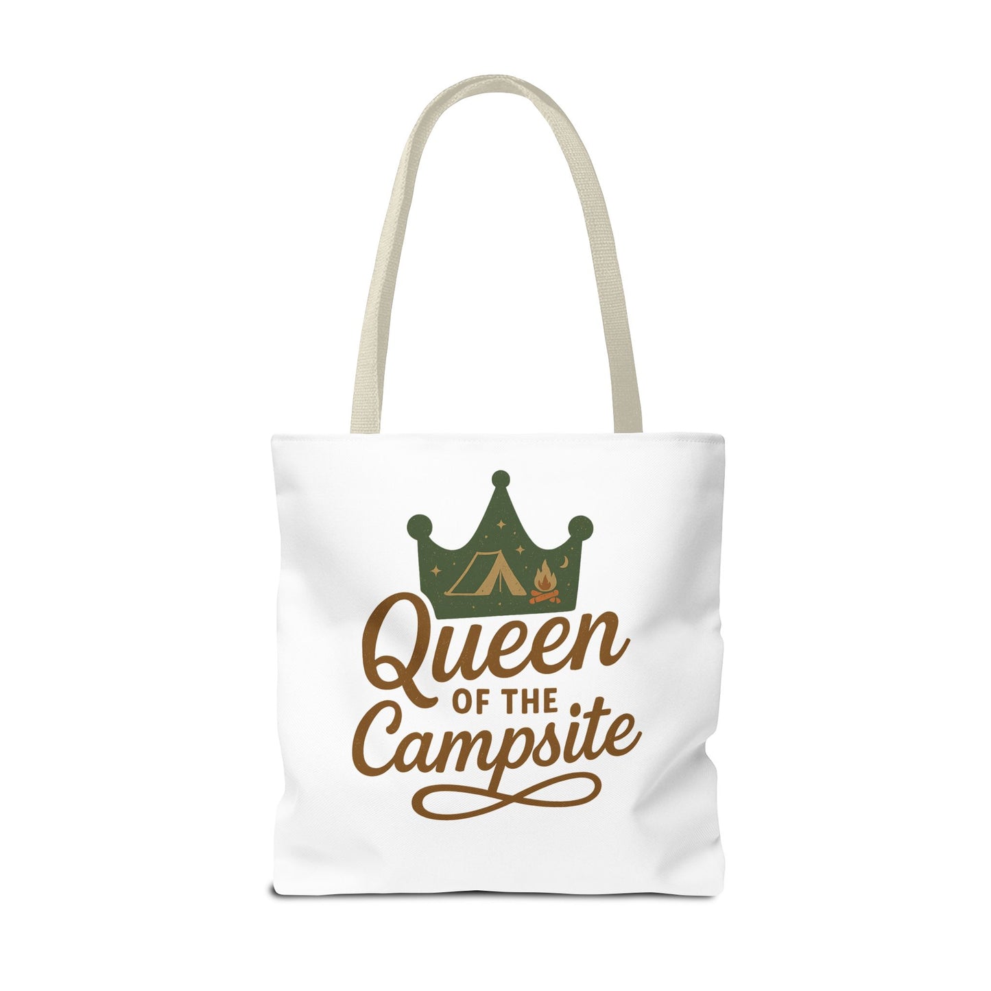 A Queen of the Campsite Tote Bag - Customer Selected Handle