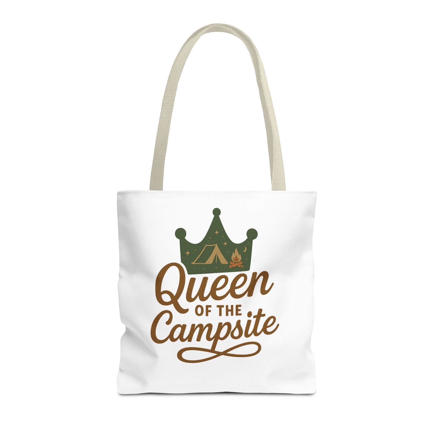 A Queen of the Campsite Tote Bag - Customer Selected Handle