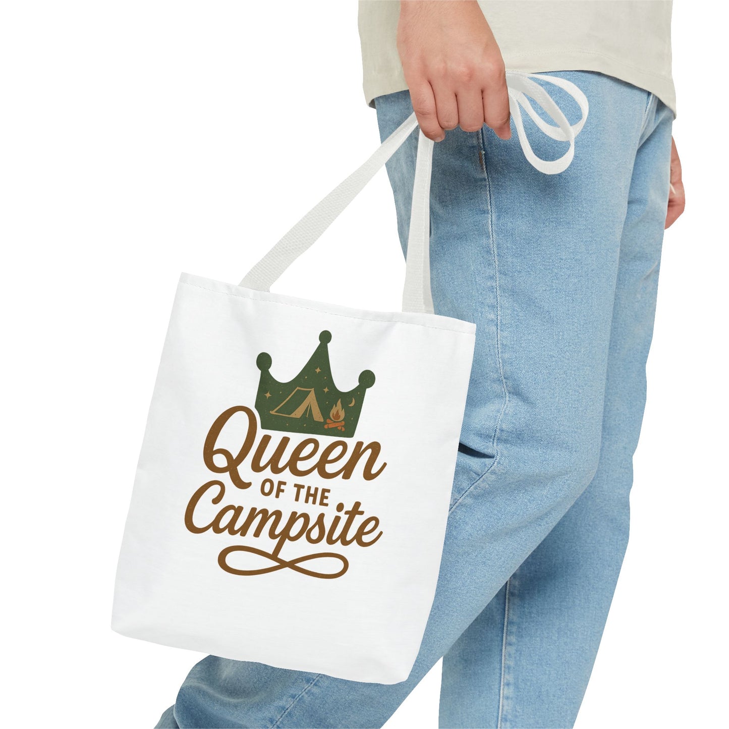 A Queen of the Campsite Tote Bag - Customer Selected Handle