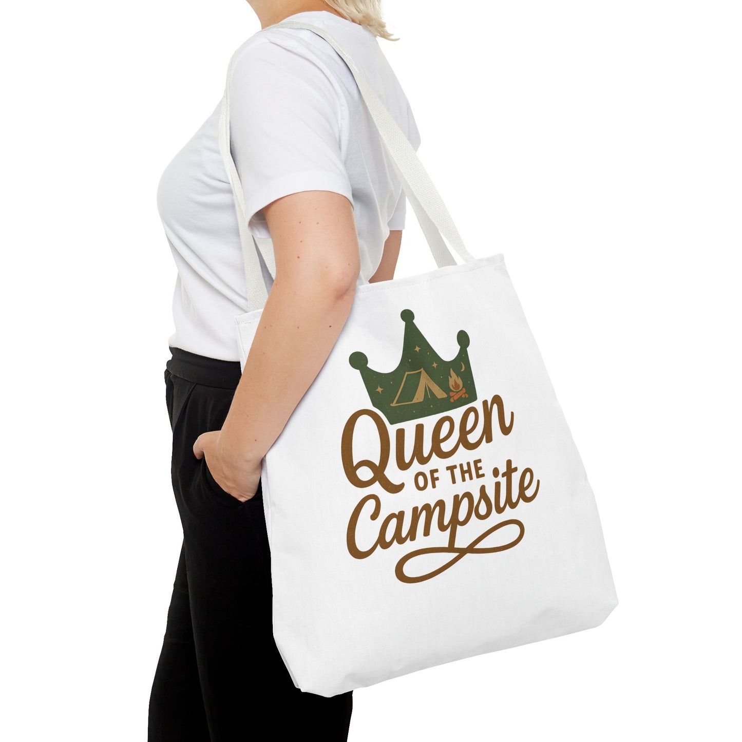A Queen of the Campsite Tote Bag - Customer Selected Handle