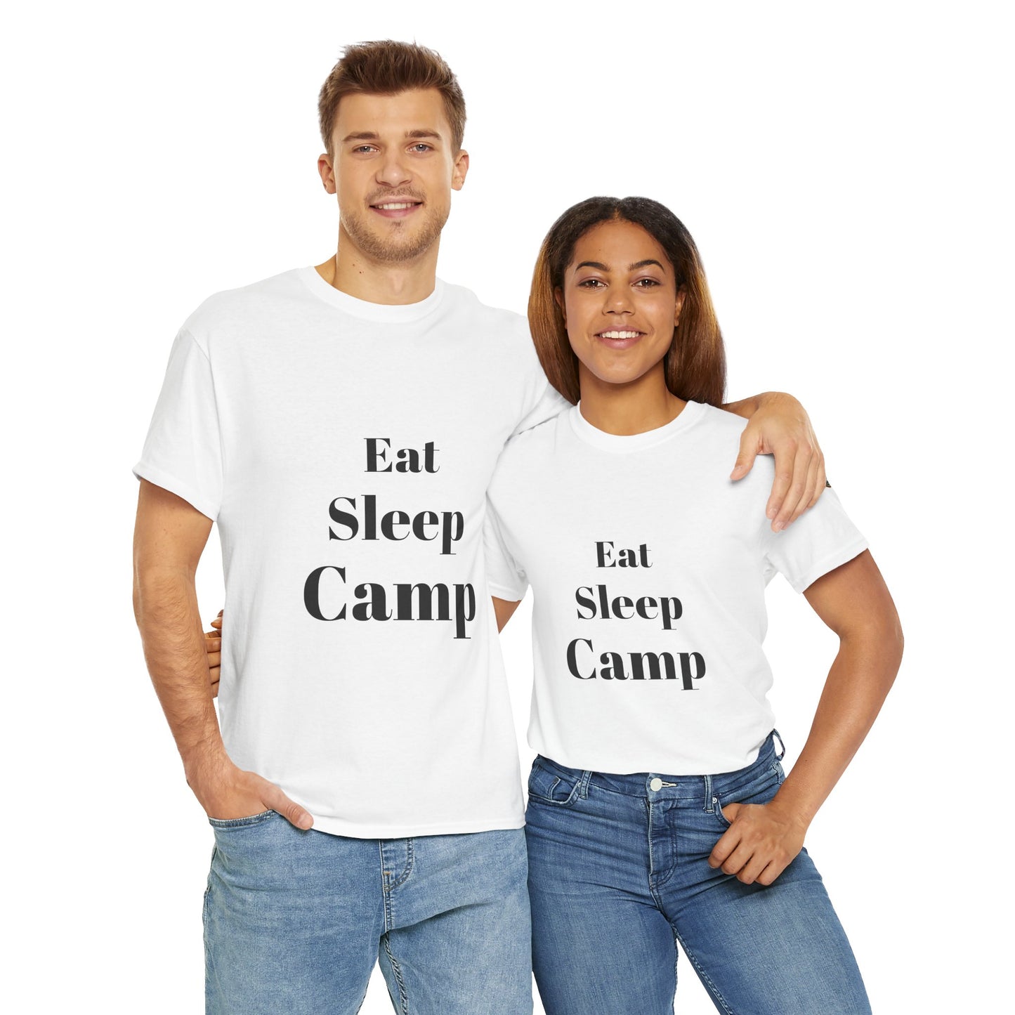 Eat Sleep Camp Unisex Heavy Cotton Tee