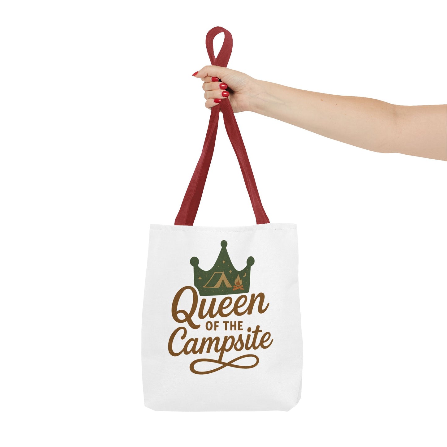 A Queen of the Campsite Tote Bag - Customer Selected Handle