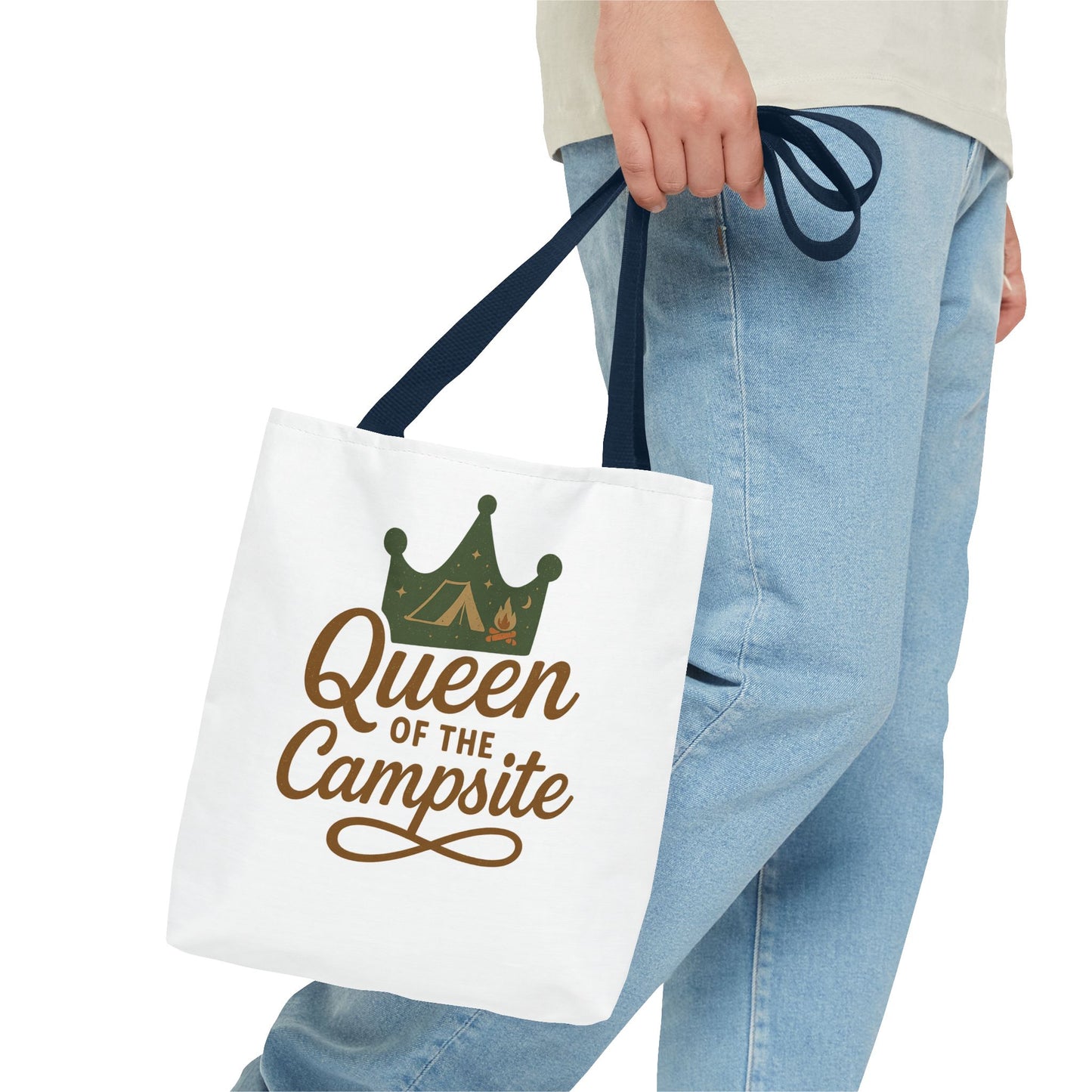 A Queen of the Campsite Tote Bag - Customer Selected Handle