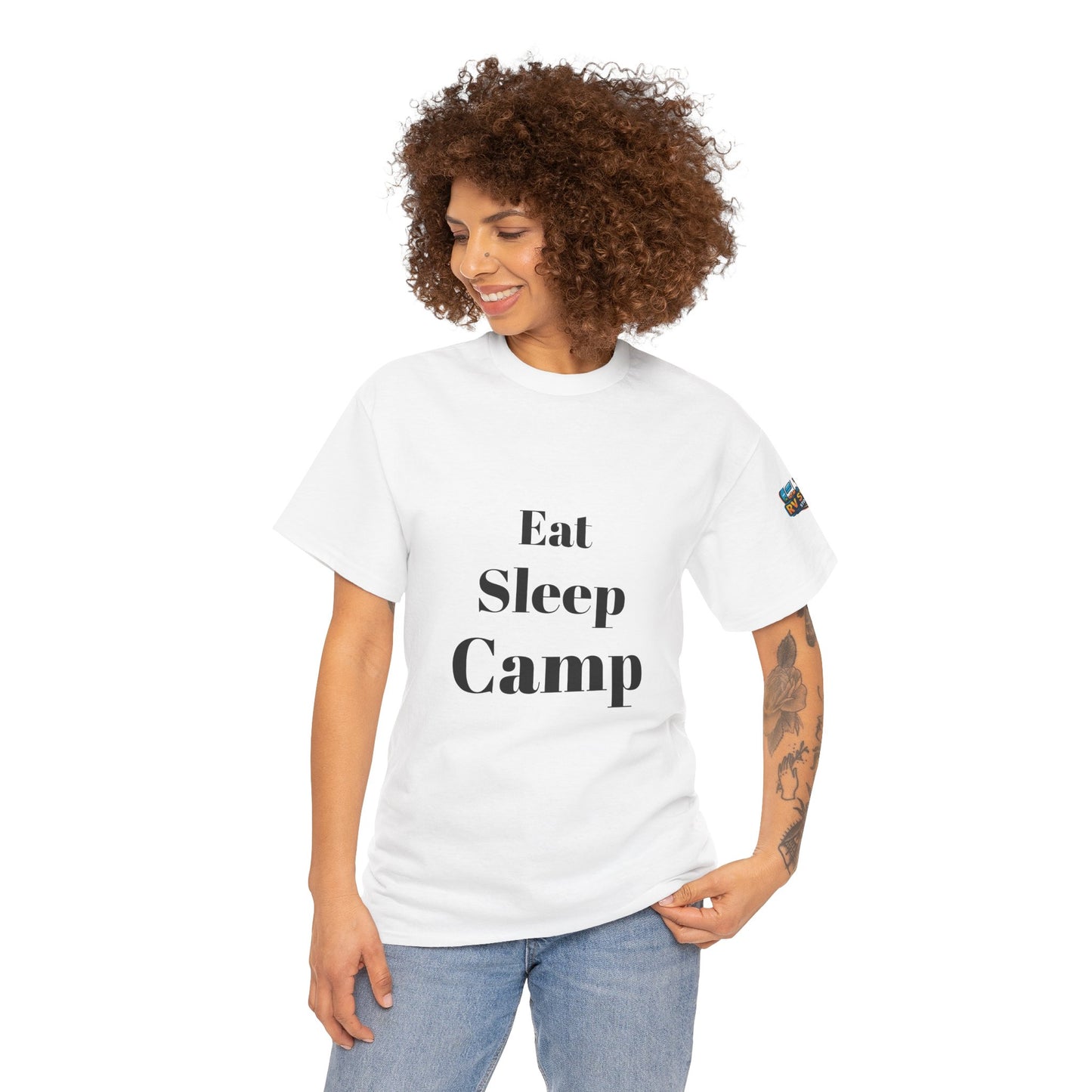 Eat Sleep Camp Unisex Heavy Cotton Tee