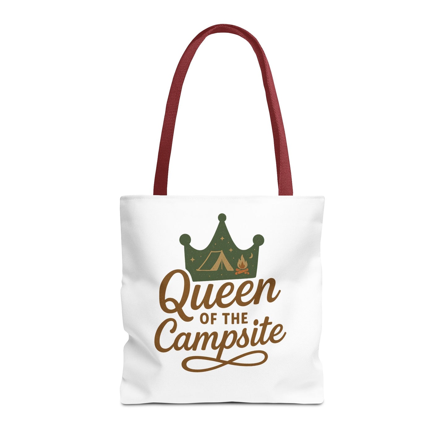 A Queen of the Campsite Tote Bag - Customer Selected Handle