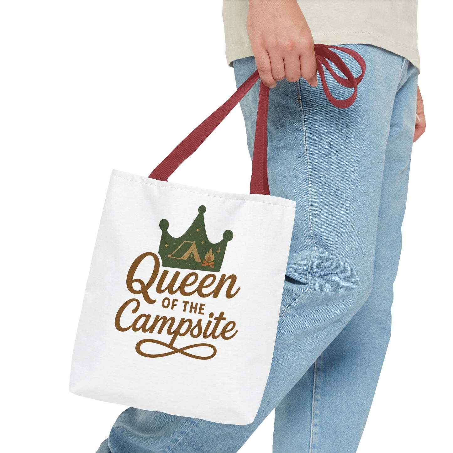 A Queen of the Campsite Tote Bag - Customer Selected Handle