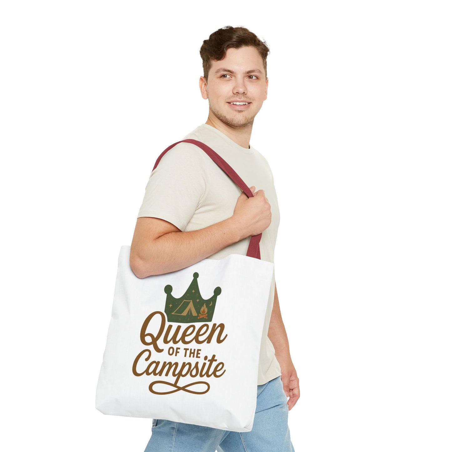 A Queen of the Campsite Tote Bag - Customer Selected Handle