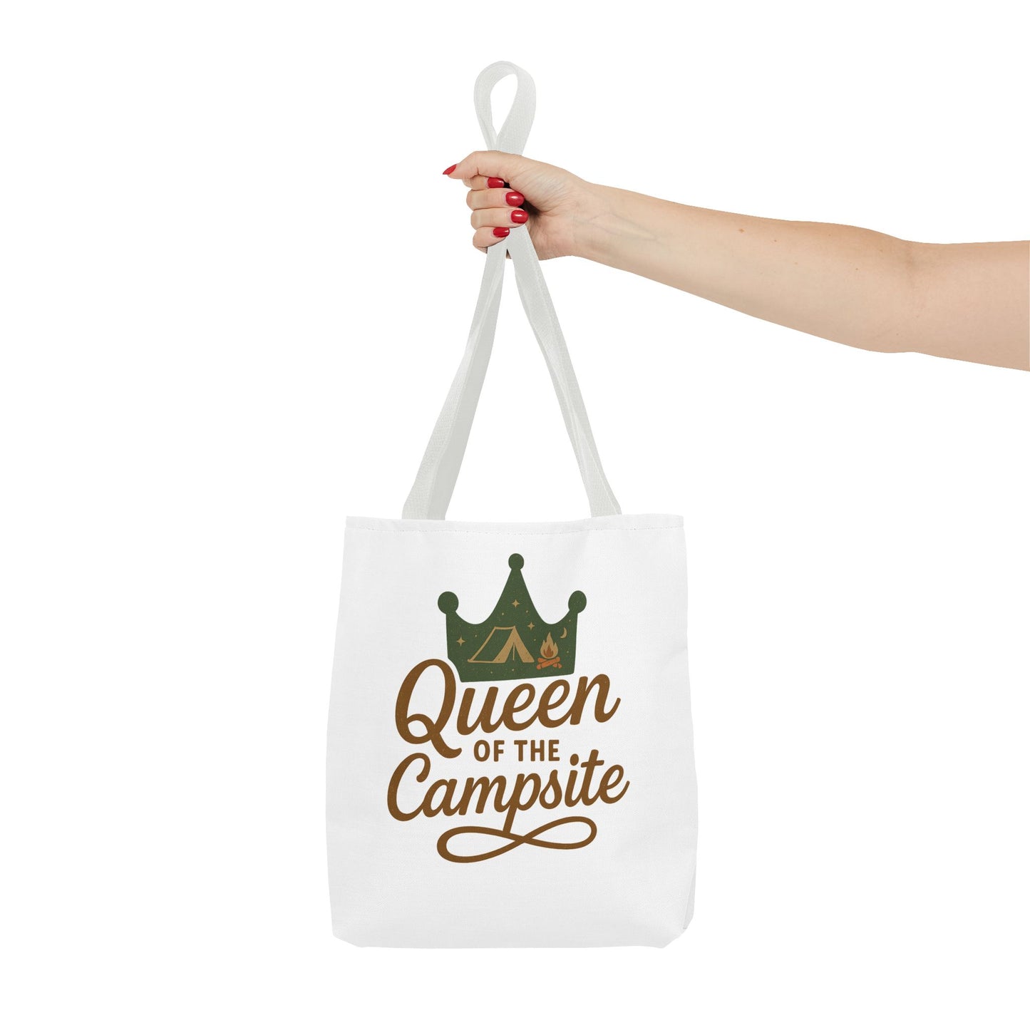 A Queen of the Campsite Tote Bag - Customer Selected Handle
