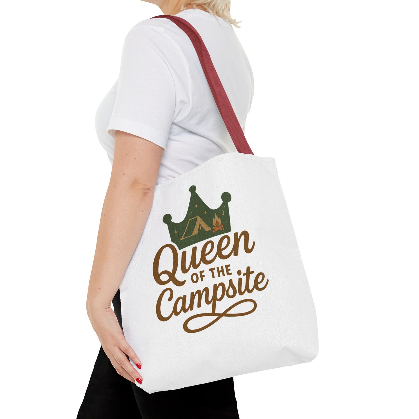 A Queen of the Campsite Tote Bag - Customer Selected Handle