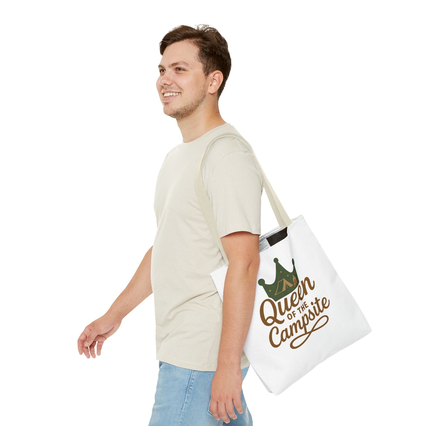 A Queen of the Campsite Tote Bag - Customer Selected Handle