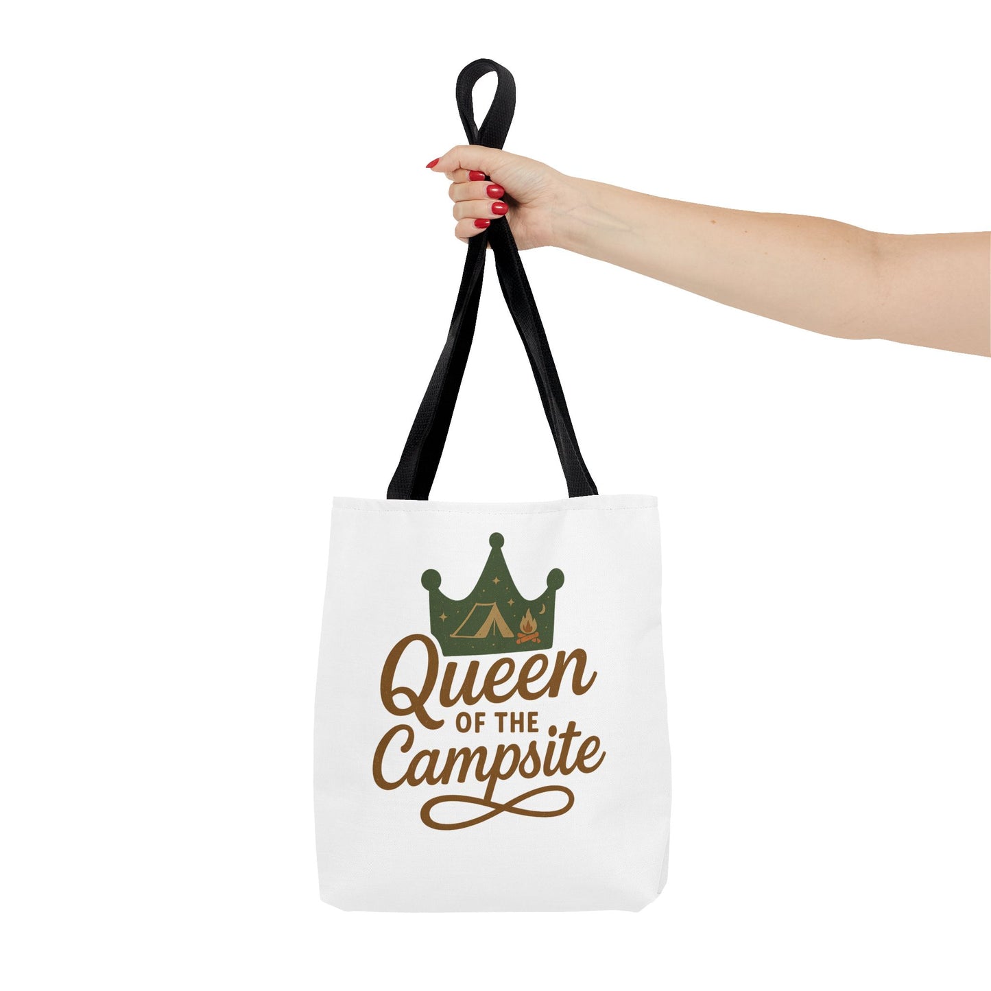 A Queen of the Campsite Tote Bag - Customer Selected Handle