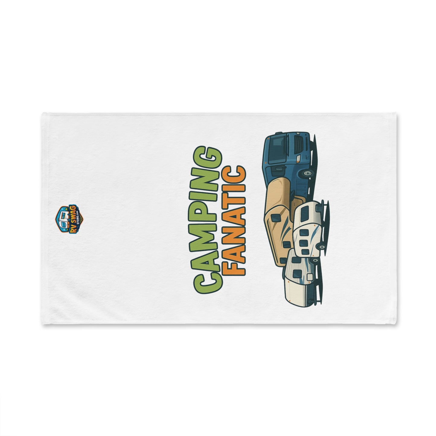 Camping Fanatic Hand Towel-White