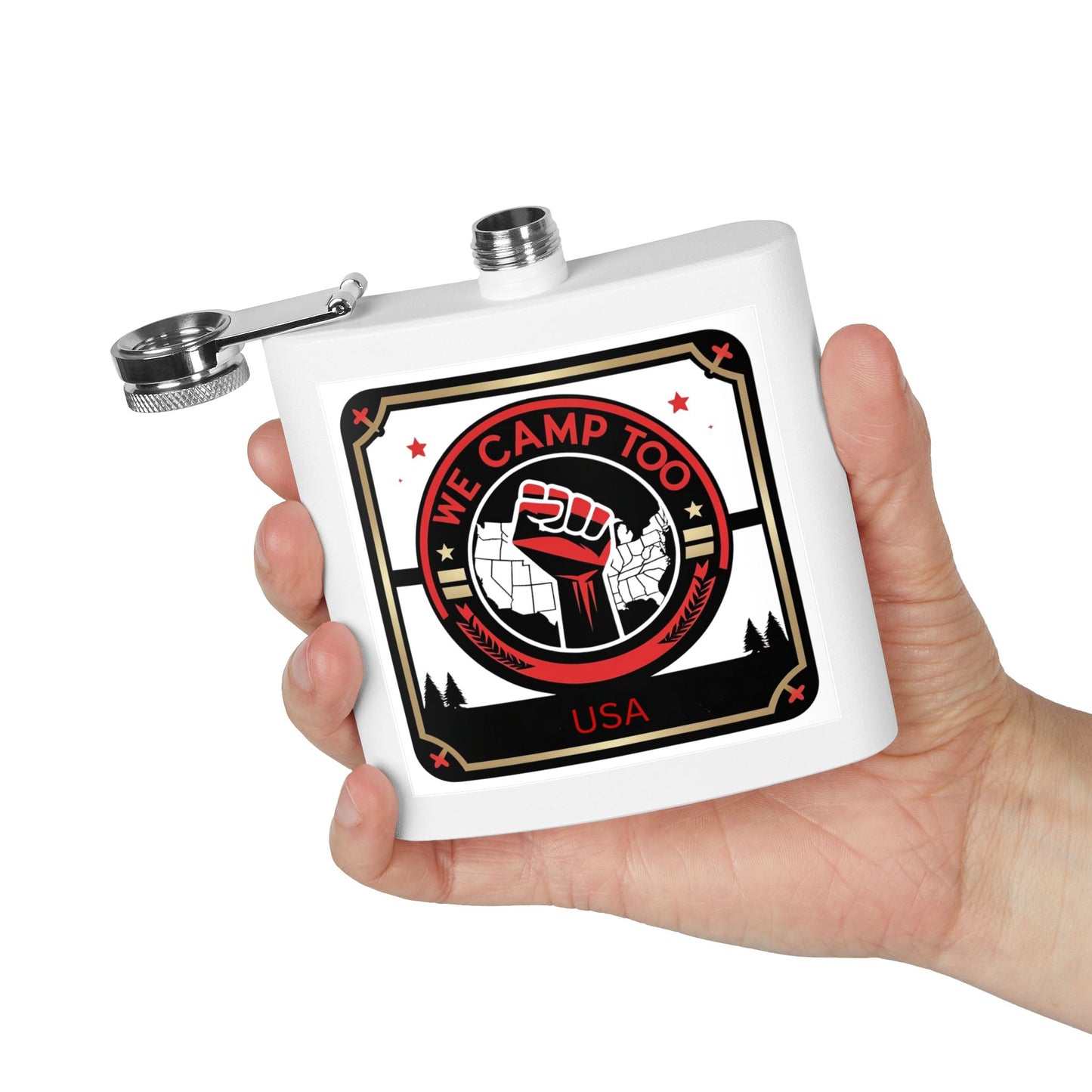 Steel Flask-We Camp Too