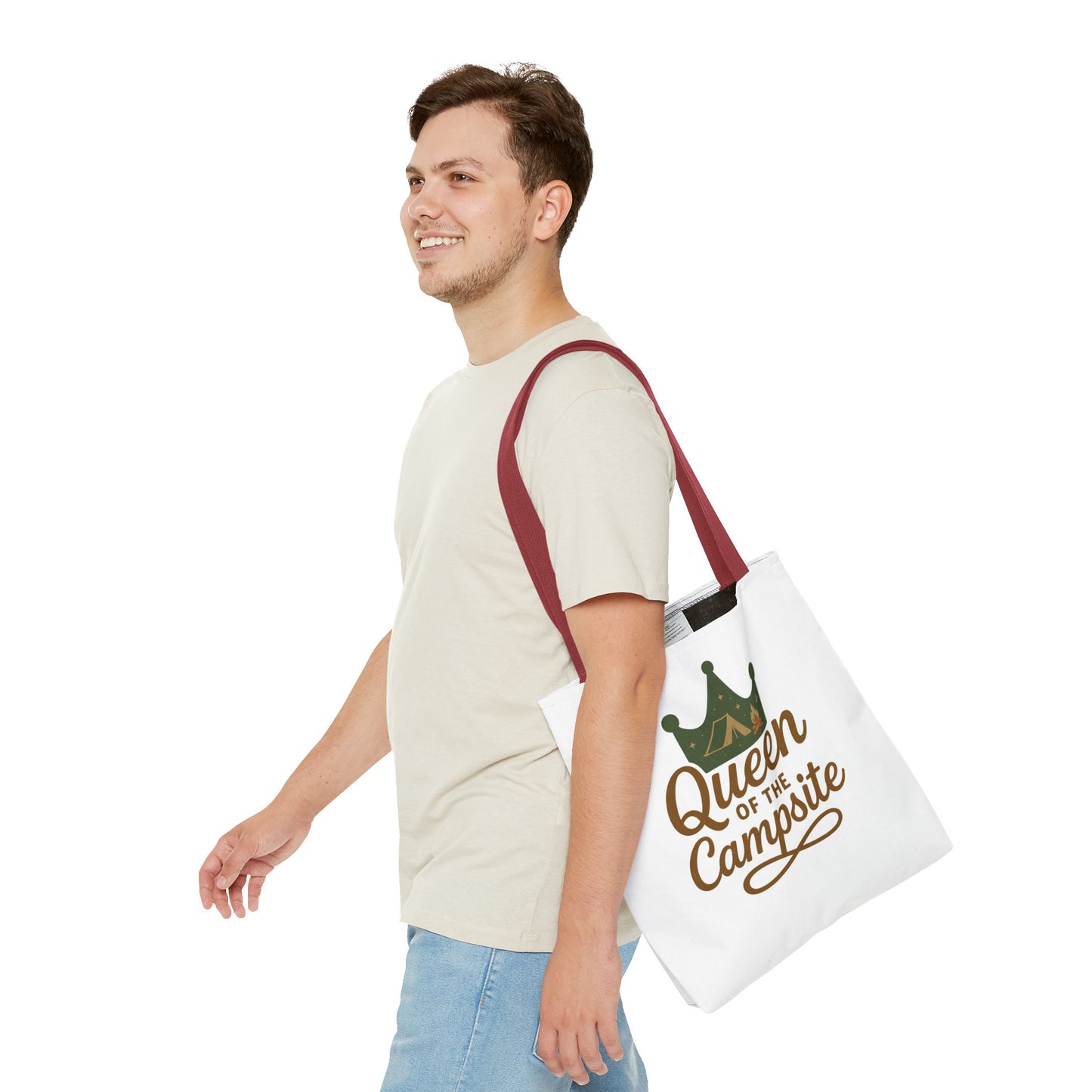 A Queen of the Campsite Tote Bag - Customer Selected Handle
