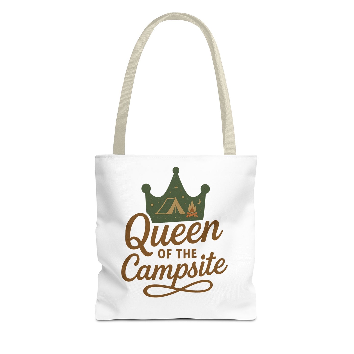 A Queen of the Campsite Tote Bag - Customer Selected Handle
