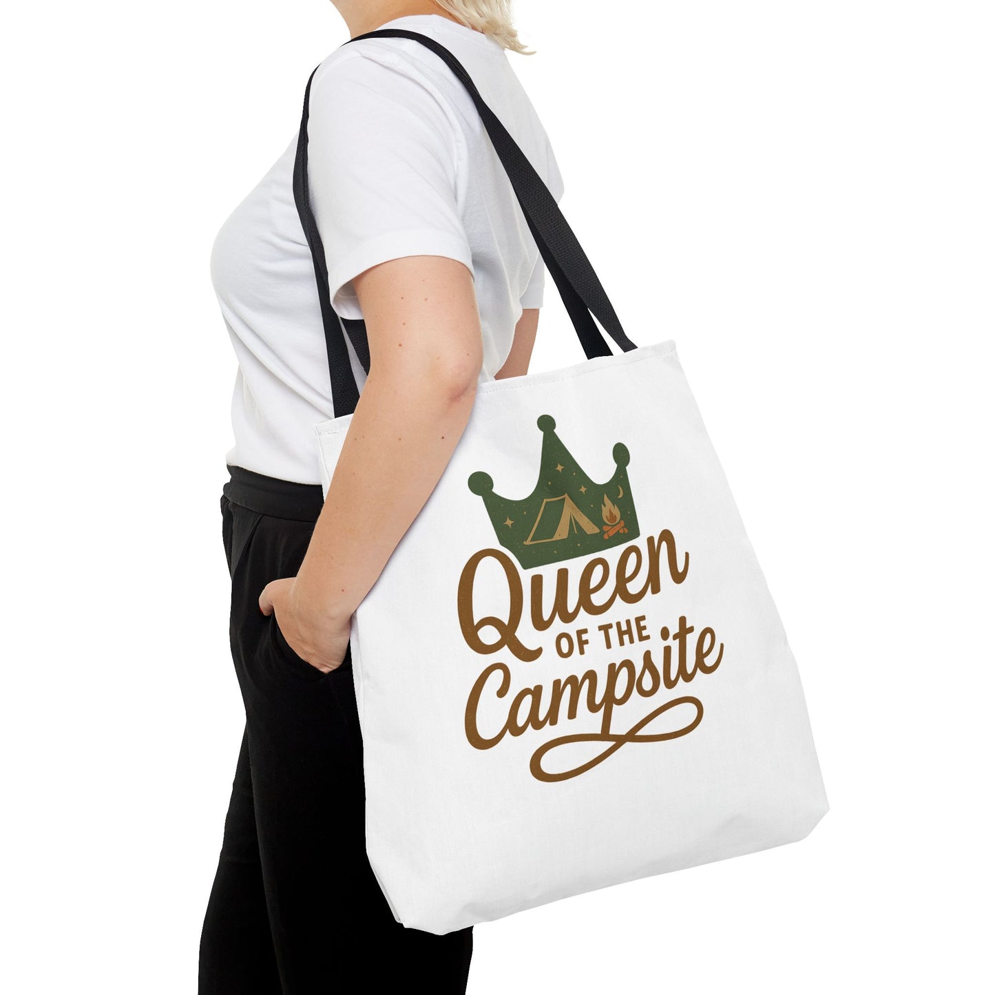 A Queen of the Campsite Tote Bag - Customer Selected Handle