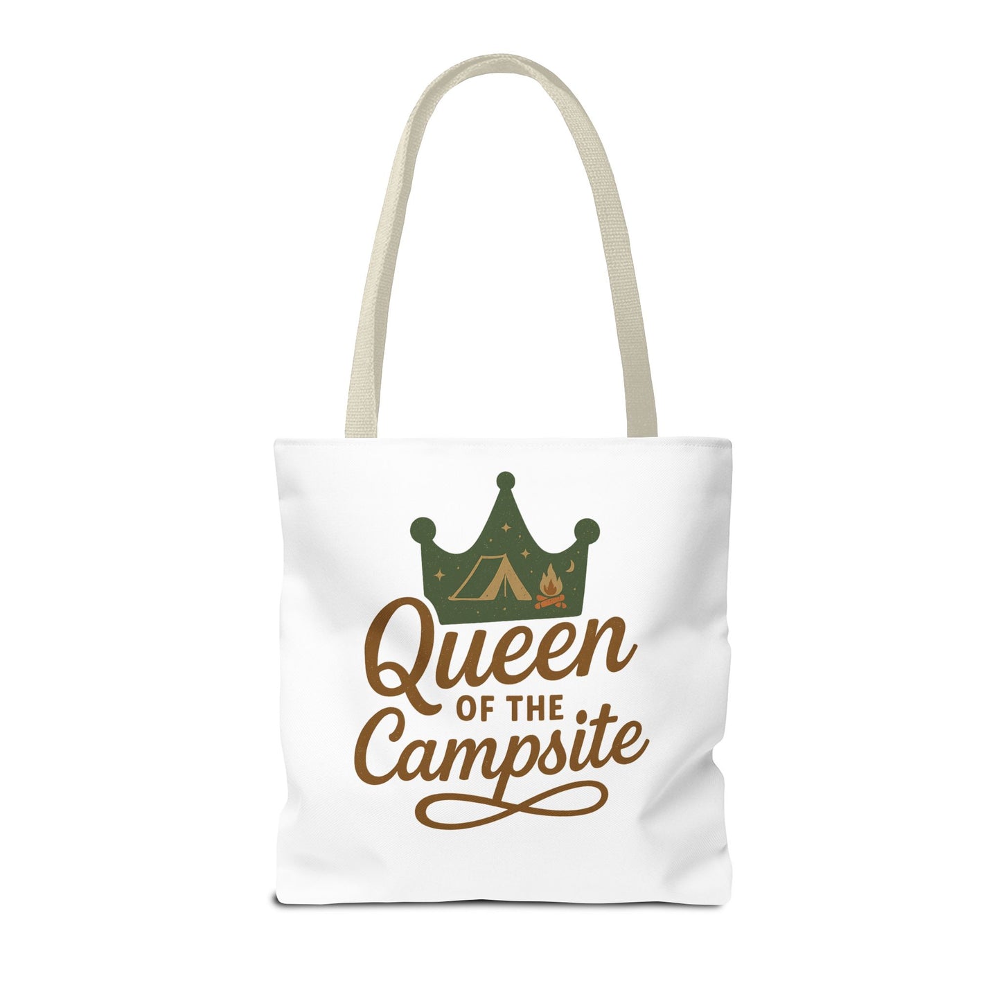 A Queen of the Campsite Tote Bag - Customer Selected Handle
