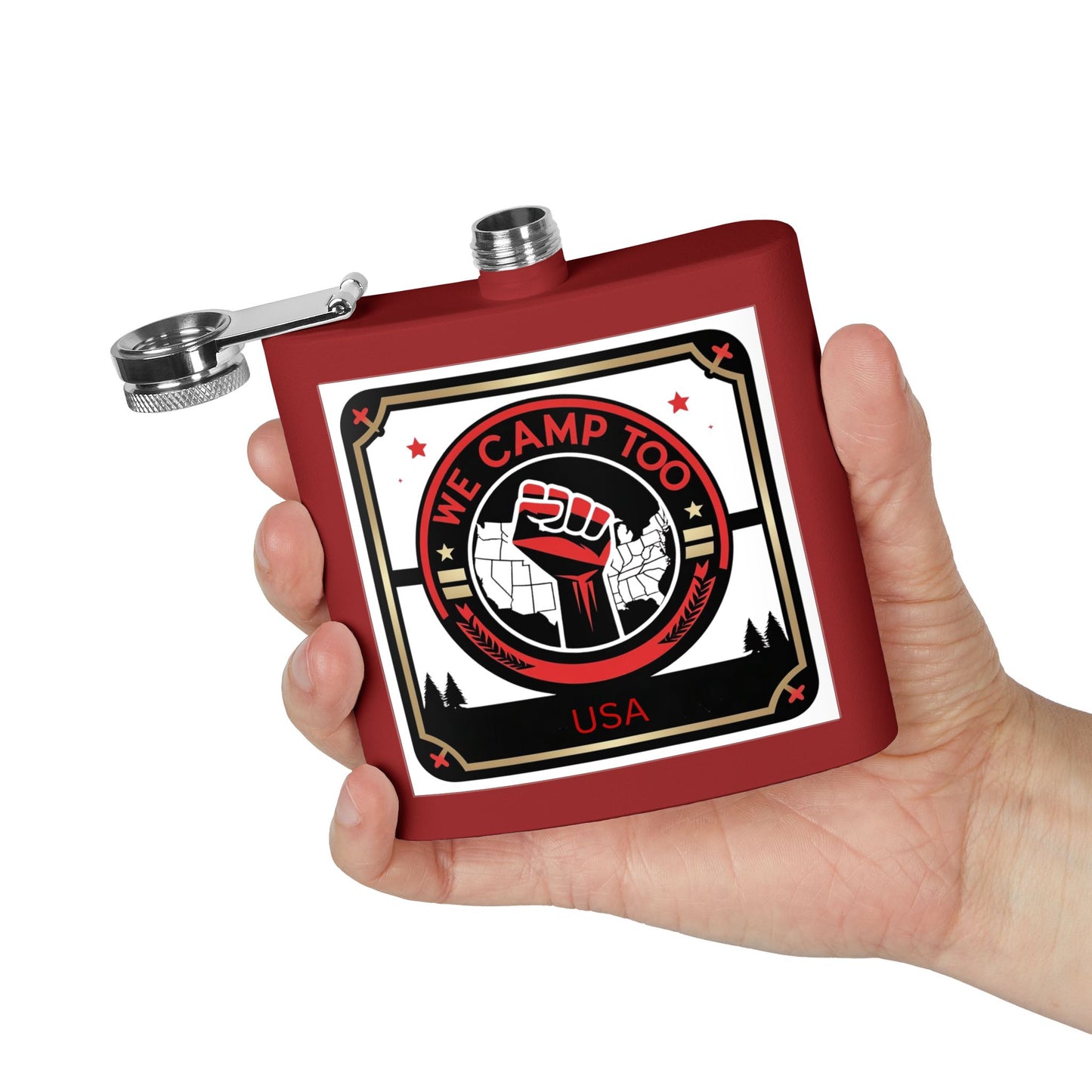 Steel Flask-We Camp Too