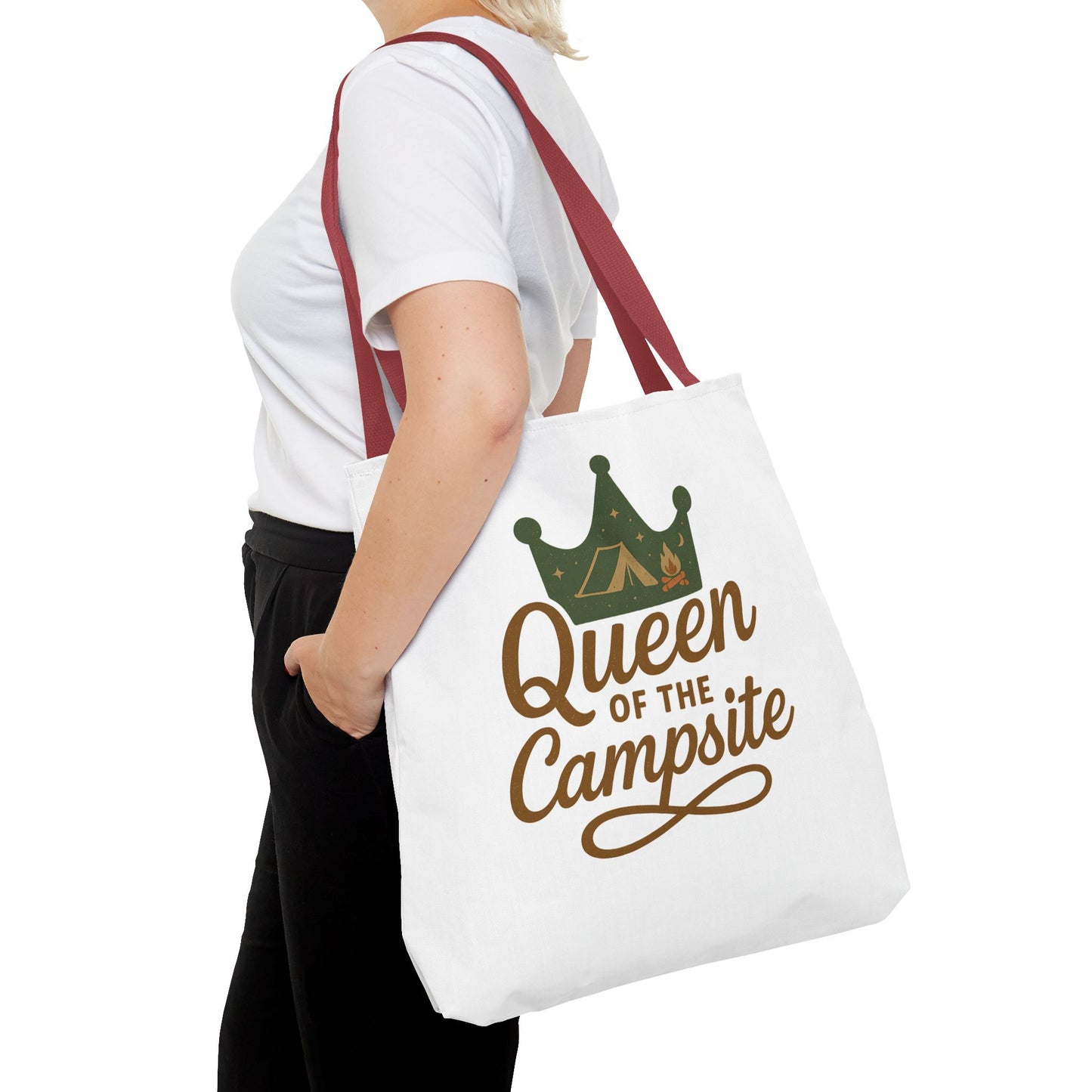 A Queen of the Campsite Tote Bag - Customer Selected Handle