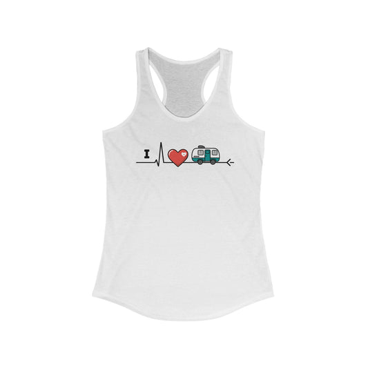 I Love Camping Women's Racerback Tank Top,