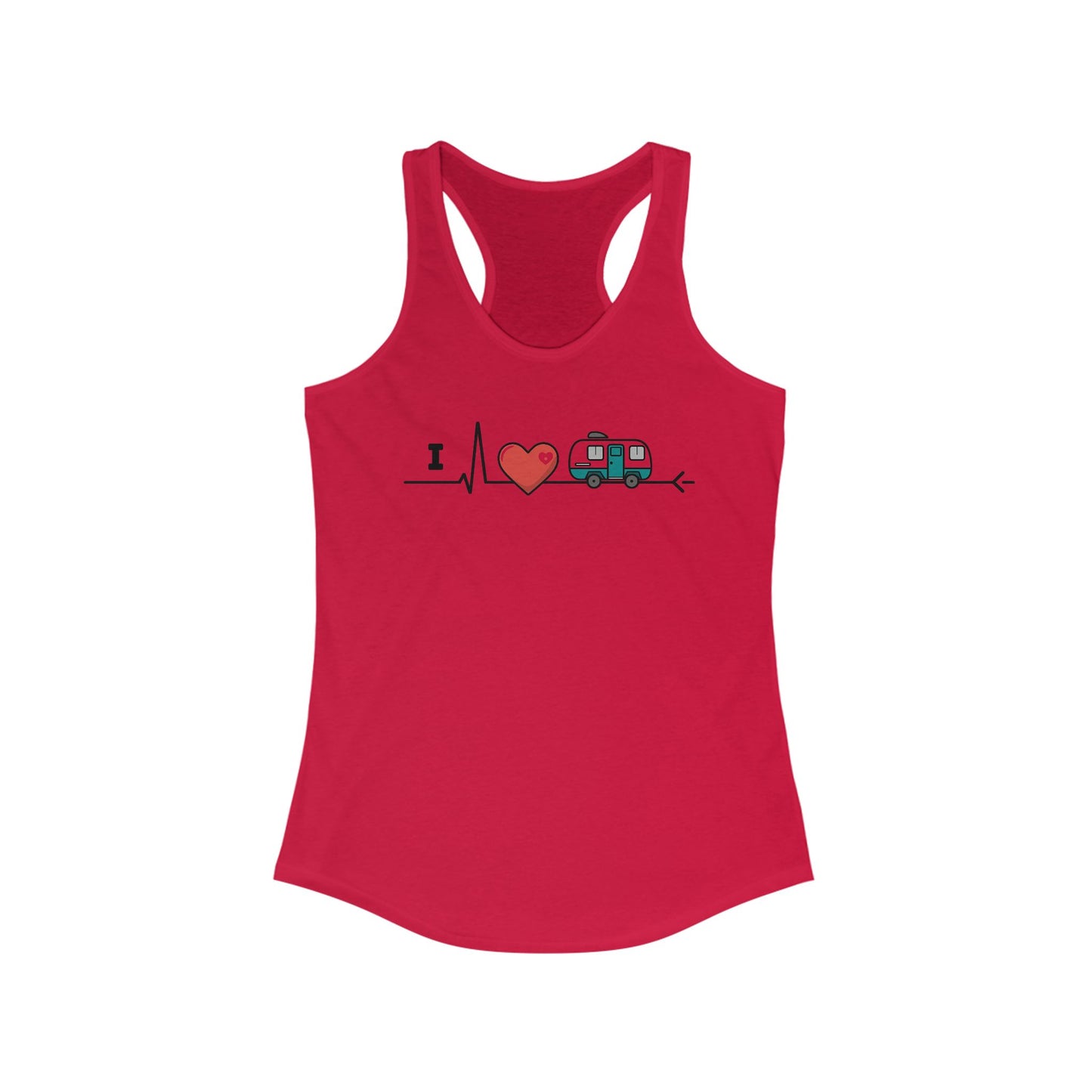 I Love Camping Women's Racerback Tank Top,