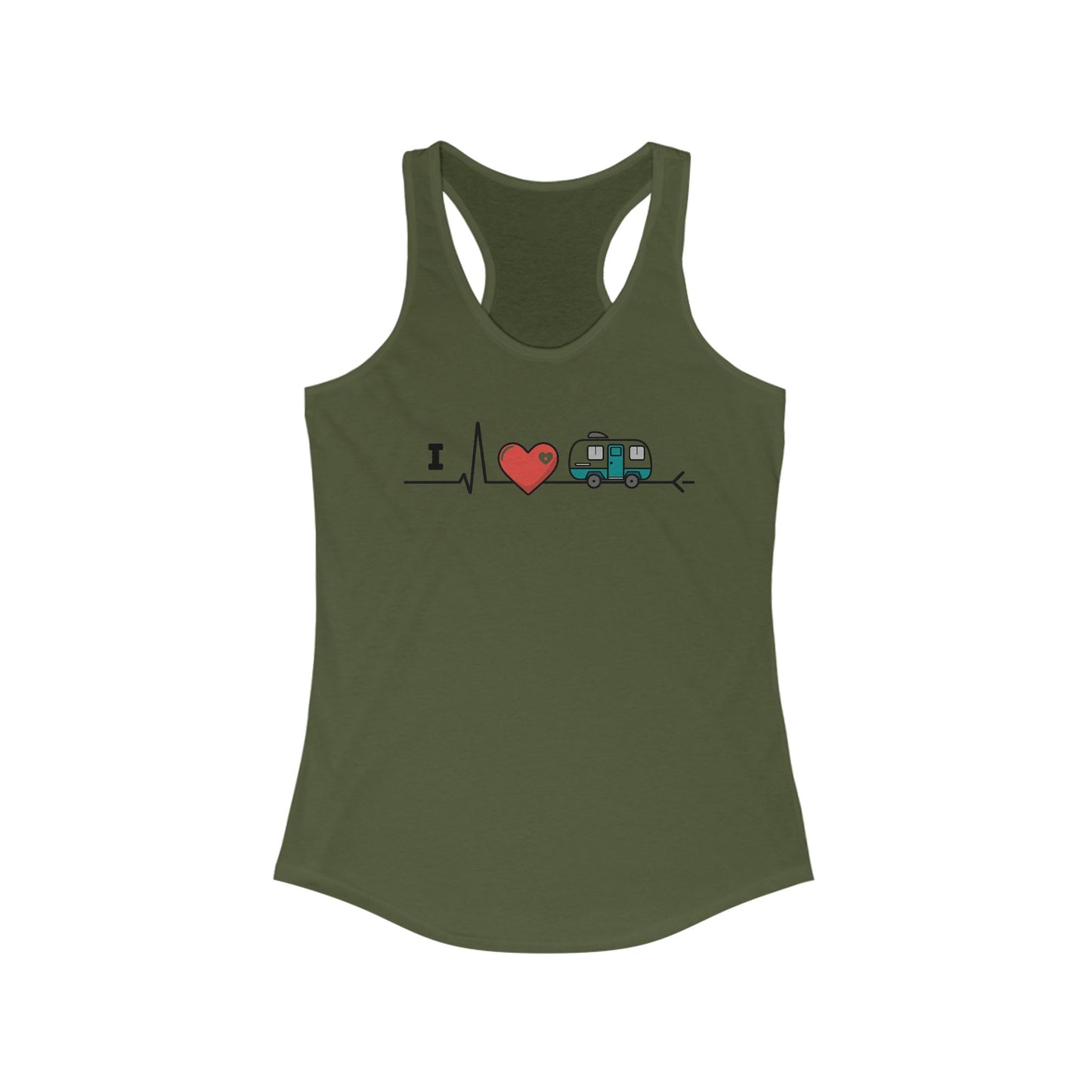 I Love Camping Women's Racerback Tank Top,
