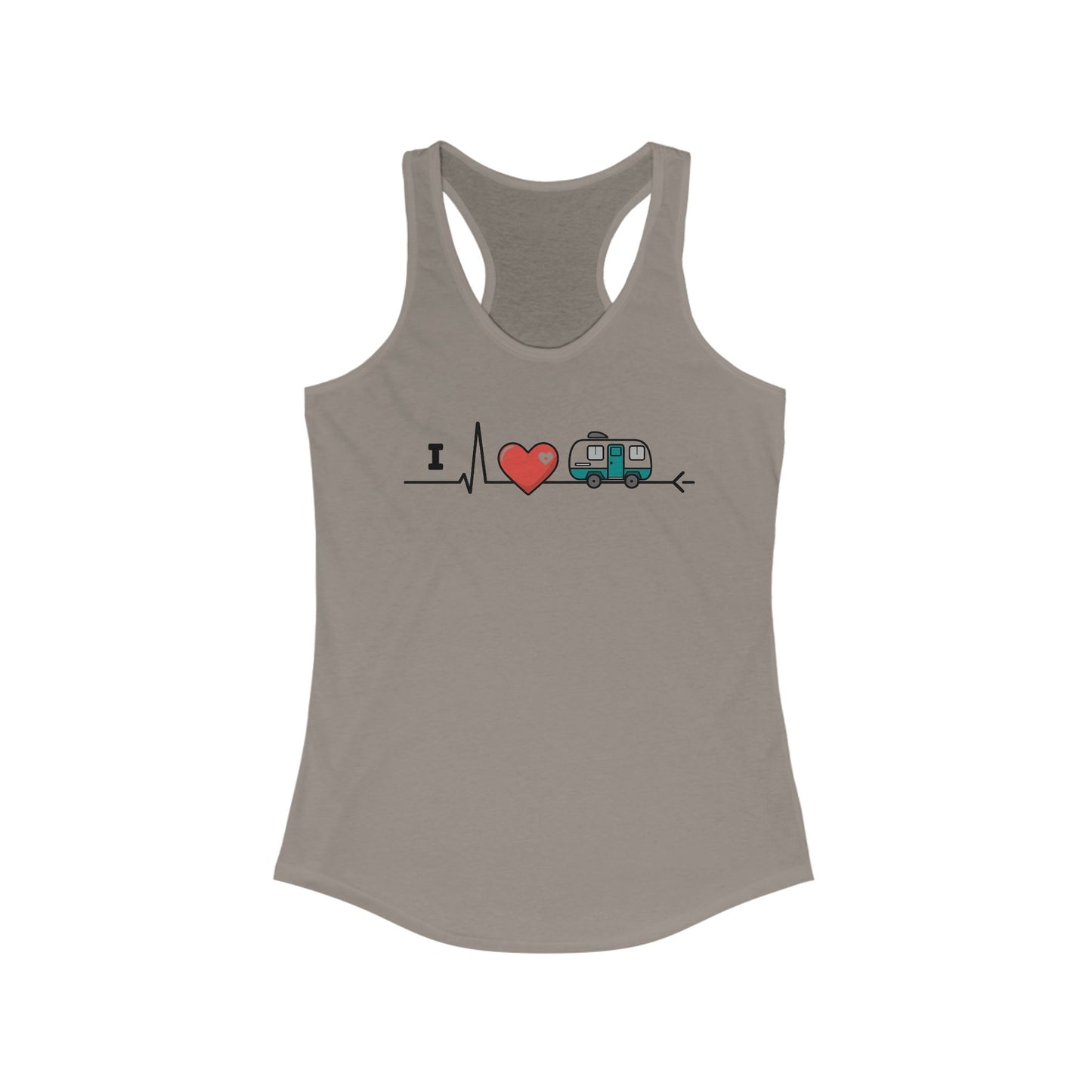 I Love Camping Women's Racerback Tank Top,