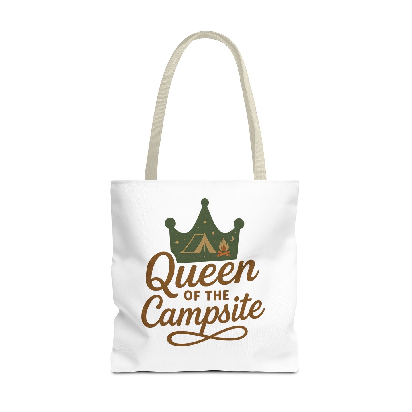 A Queen of the Campsite Tote Bag - Customer Selected Handle
