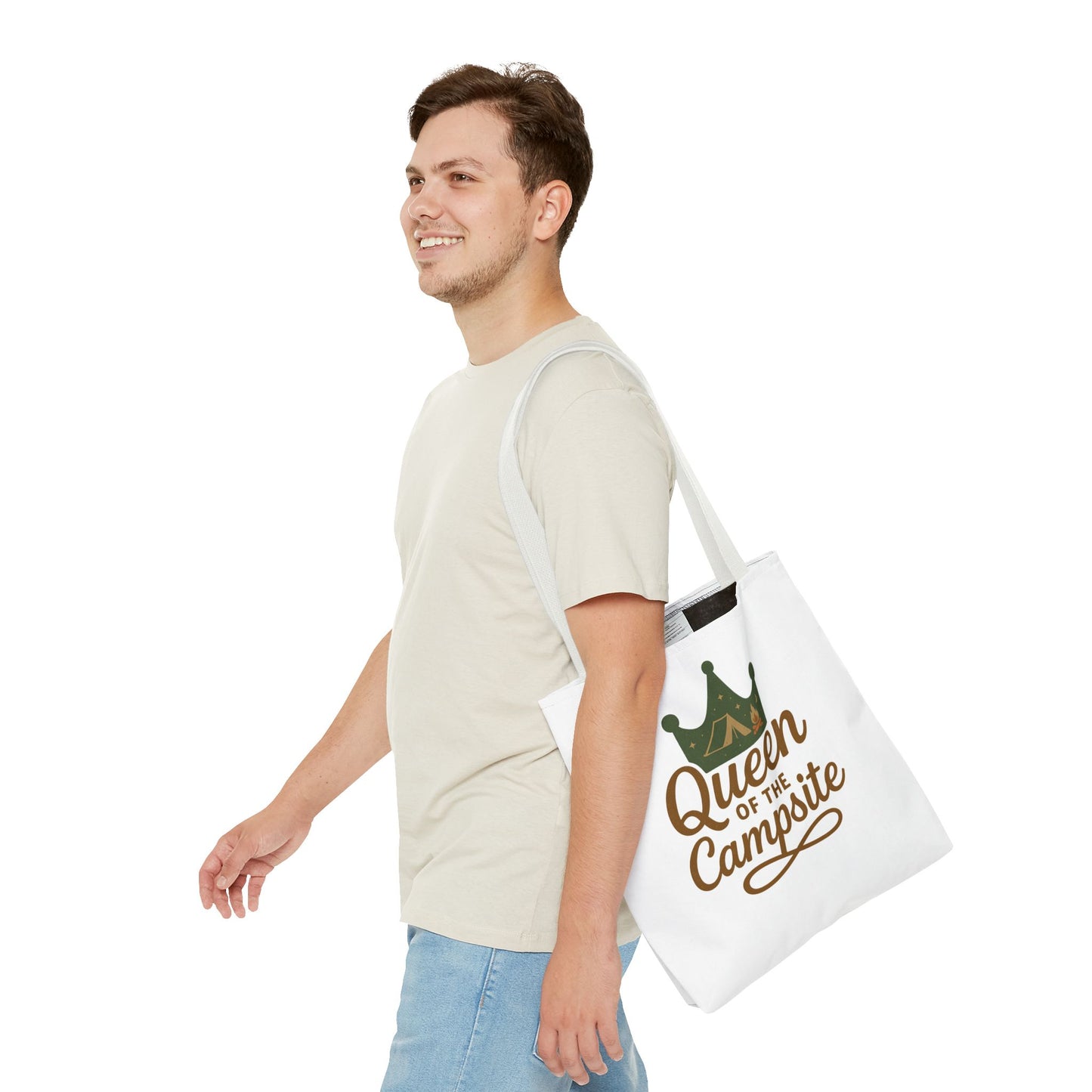 A Queen of the Campsite Tote Bag - Customer Selected Handle