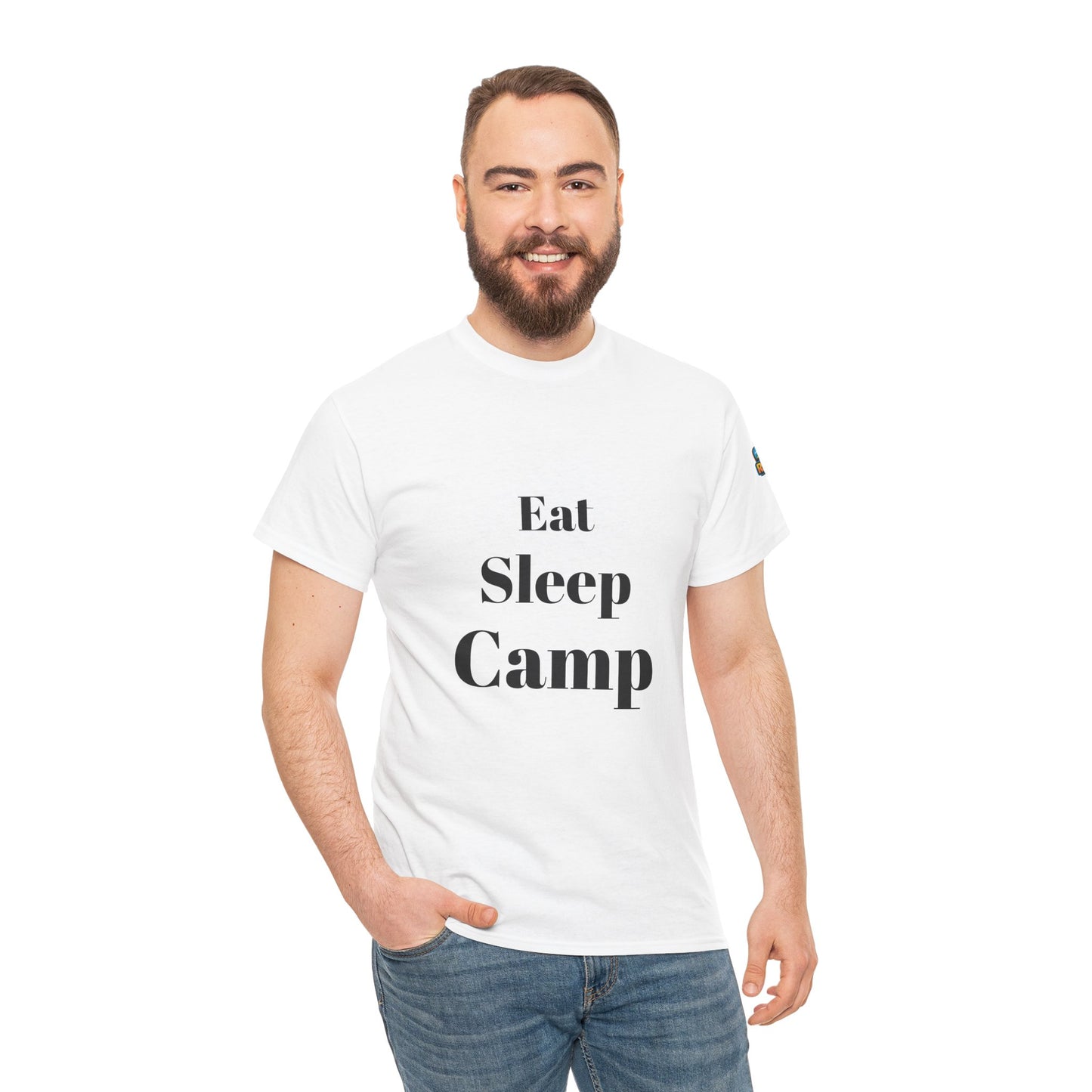 Eat Sleep Camp Unisex Heavy Cotton Tee