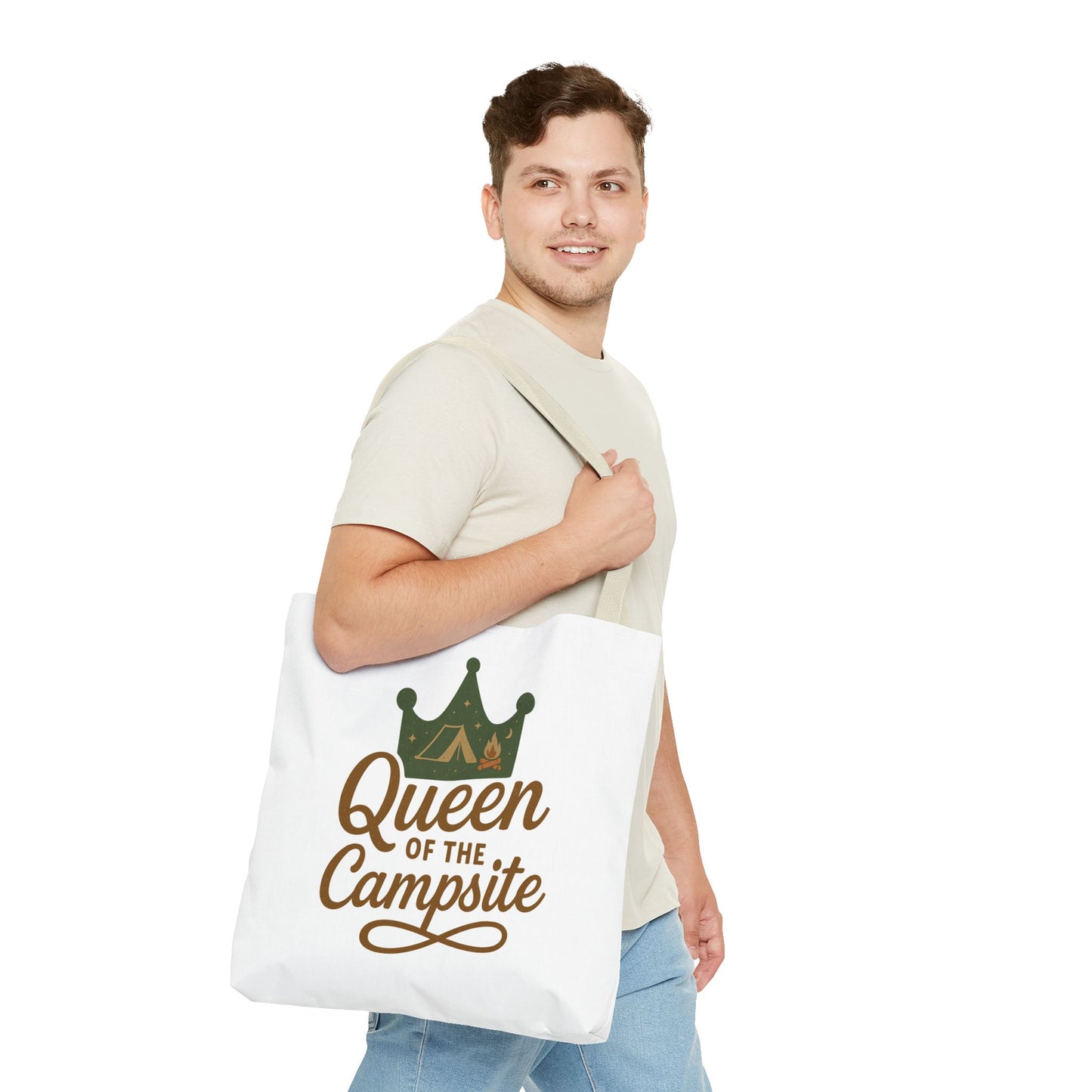A Queen of the Campsite Tote Bag - Customer Selected Handle