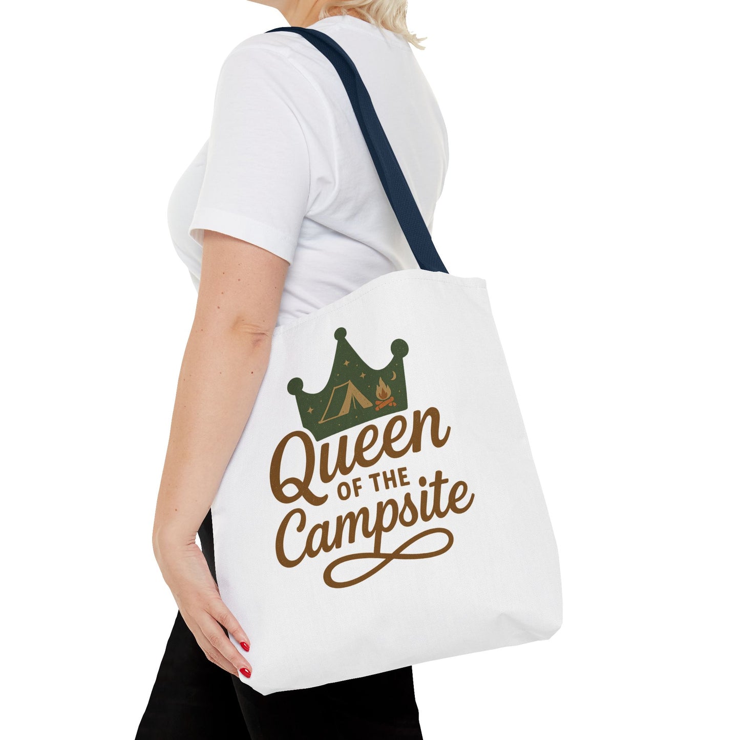 A Queen of the Campsite Tote Bag - Customer Selected Handle